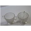 Image 2 : (2) Glass Cream and Sugar Sets