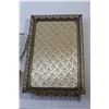 Image 2 : Metal Tray w/ Partial Vanity Set - Brush Mirror, Powder Jar