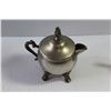 Image 3 : Metal Teapot, Creamer, Sugar Bowl