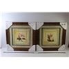 Image 1 : (2) Framed Pictures of Flowers  -18 1/2" x 18 1/2"