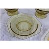 Image 4 : Madrid Amber Depression Glass - (3) Sherberts + (2) Saucers