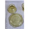Image 5 : Madrid Amber Depression Glass - (3) Sherberts + (2) Saucers