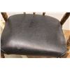 Image 4 : *Vintage Black Vinyl Padded Captain's Chair - 36" Tall