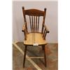 Image 1 : *Vintage Wooden Doll High Chair - Missing Parts, Some Damage, 37" Tall