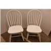 Image 1 : *(2) White Painted Wooden Chairs