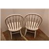 Image 6 : *(2) White Painted Wooden Chairs