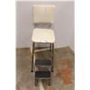 Image 1 : *Vintage Kitchen Chair with Folding Stool - 36" Tall