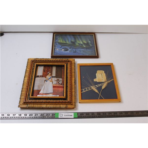 (3) Hand Made Framed Pictures