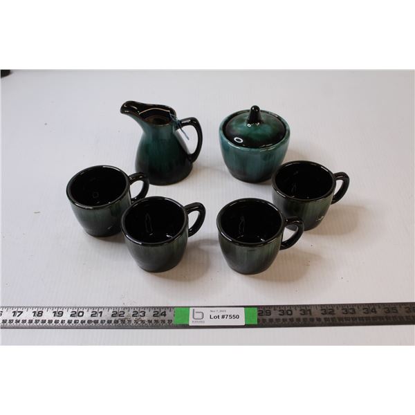 Blue Mountain Pottery -  Tea Cup Set / Sugar Bowl / Creamer