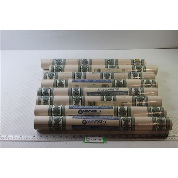 (8) 20.3" x 32.8" Vinyl Double Roll Covering - Matches Lot 7731