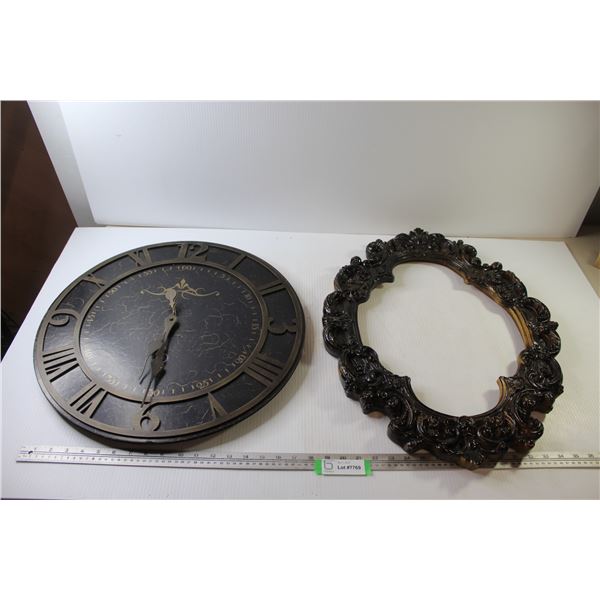 Clock 20" x 20"+ Picture Frame 18 1/2" x 24