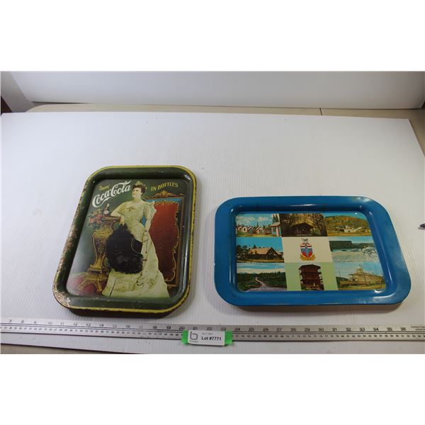 (2) Metal Tray - Coca-Cola