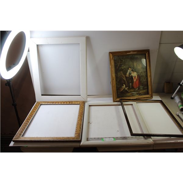 (4) Picture Frames + Picture 19  x 15 