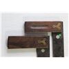Image 2 : (2) Wood and Brass Carpenters Squares