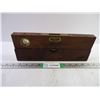 Image 1 : (2) Vintage 12" Brass and Wood Levels-One is a Stanley
