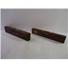 Image 2 : (2) Vintage 12" Brass and Wood Levels-One is a Stanley