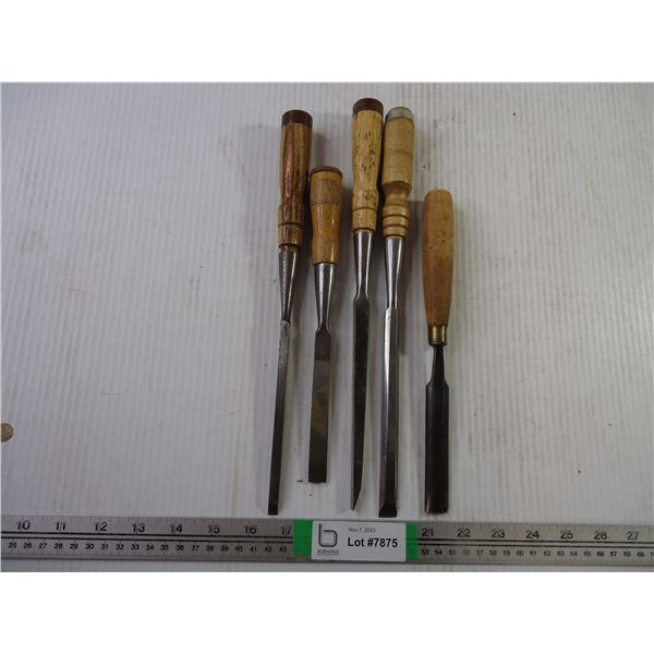 (5) Assorted Vintage Chisels