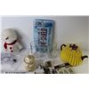 Image 7 : Tea Pot w/Cozy - Lobster Set - Snowman - Safety Goggles - Assorted Magnets - Fondue Forks - Glasses 