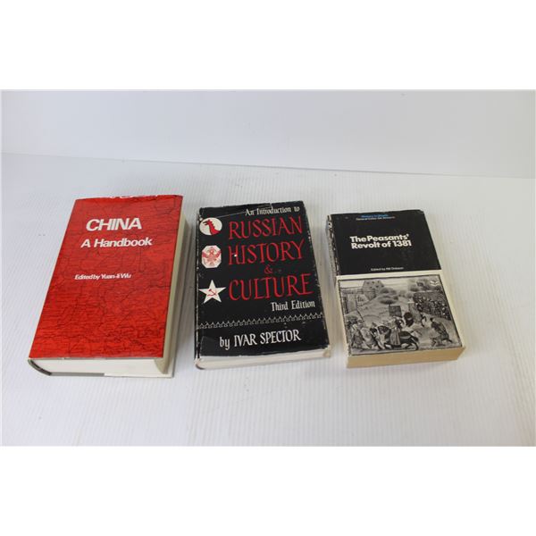 (3) Books - China a Hand Book - Russian History - Peasant's Revolt