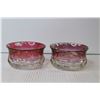 Image 2 : (2) Glass Dessert Bowls (paint chipping off)