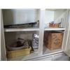 Image 4 : Cupboards (White) 92"x24"x80" (Two Piece Set) with Contents