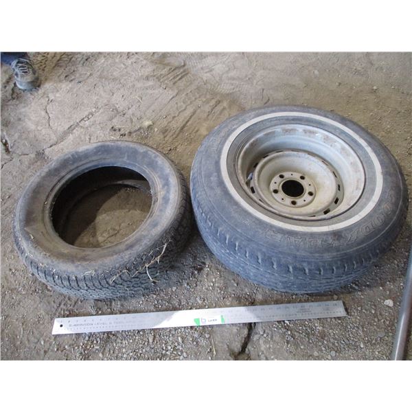 (2) Tires One with Rim 15" 14"
