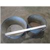 Image 1 : (2) Galvanised Round 20" with Wood handles and 24" Some rust is smaller unit