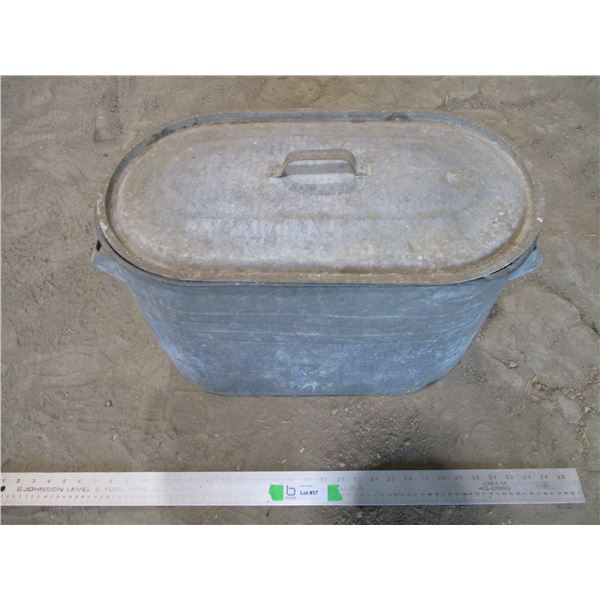 Galvanised Boiler with Lid and 2 poison tins (Leytosan)