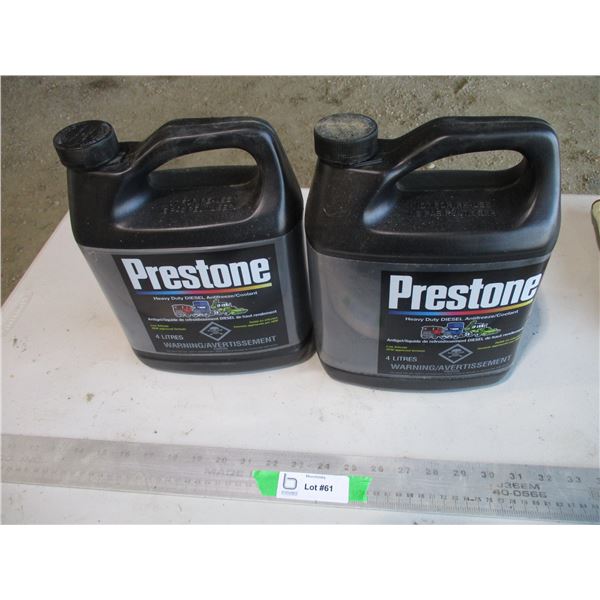 2X Bid Price (2) Anti-Freeze Heavy Duty Sealed - Prestone