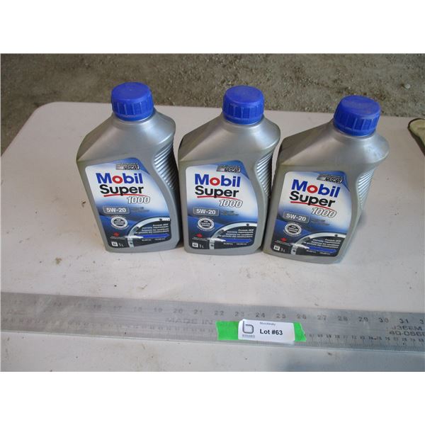 (3) Oil 5W20 1 Litre Mobil Oil