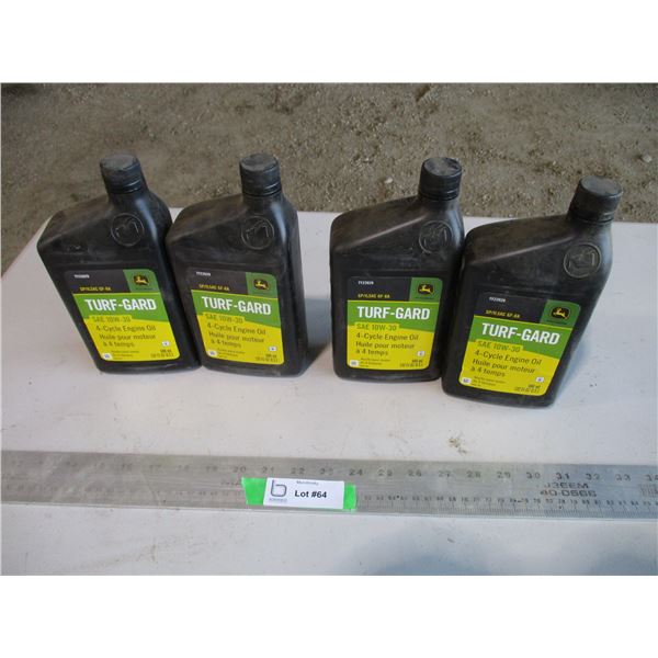 2X Bid Price 4cycle engine oil 10W/30 Turf Guard - 1 Litre Jugs