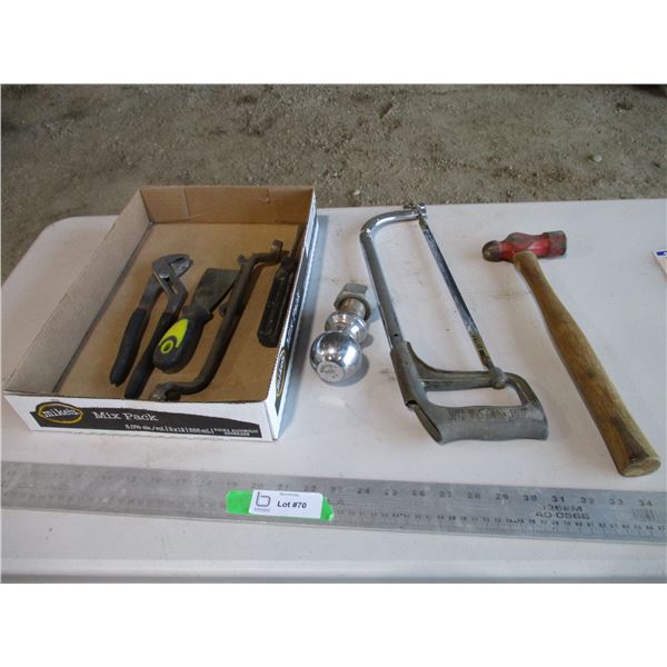 Miscellaneous Hand Tool, Hack Saw, Hammer, 2-5/16 Trailer Ball