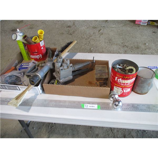 Misc. Bolts, Sprayer Control, 1-7/8 Trailer Ball, Misc. Nozzle, Carb Cleaner Sprockets