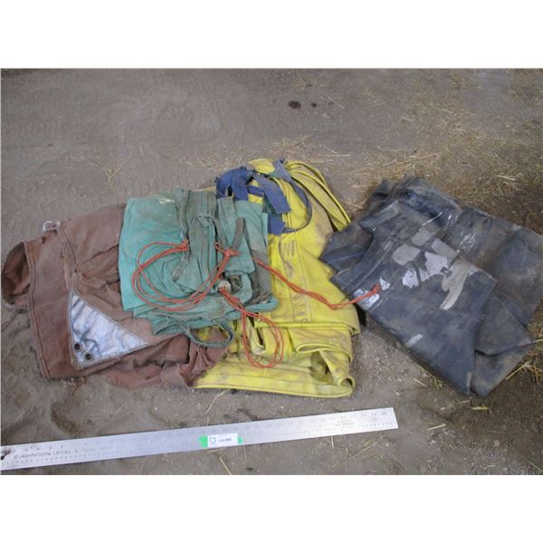 Yellow Canvas Tarp Misc. Tire Tubes
