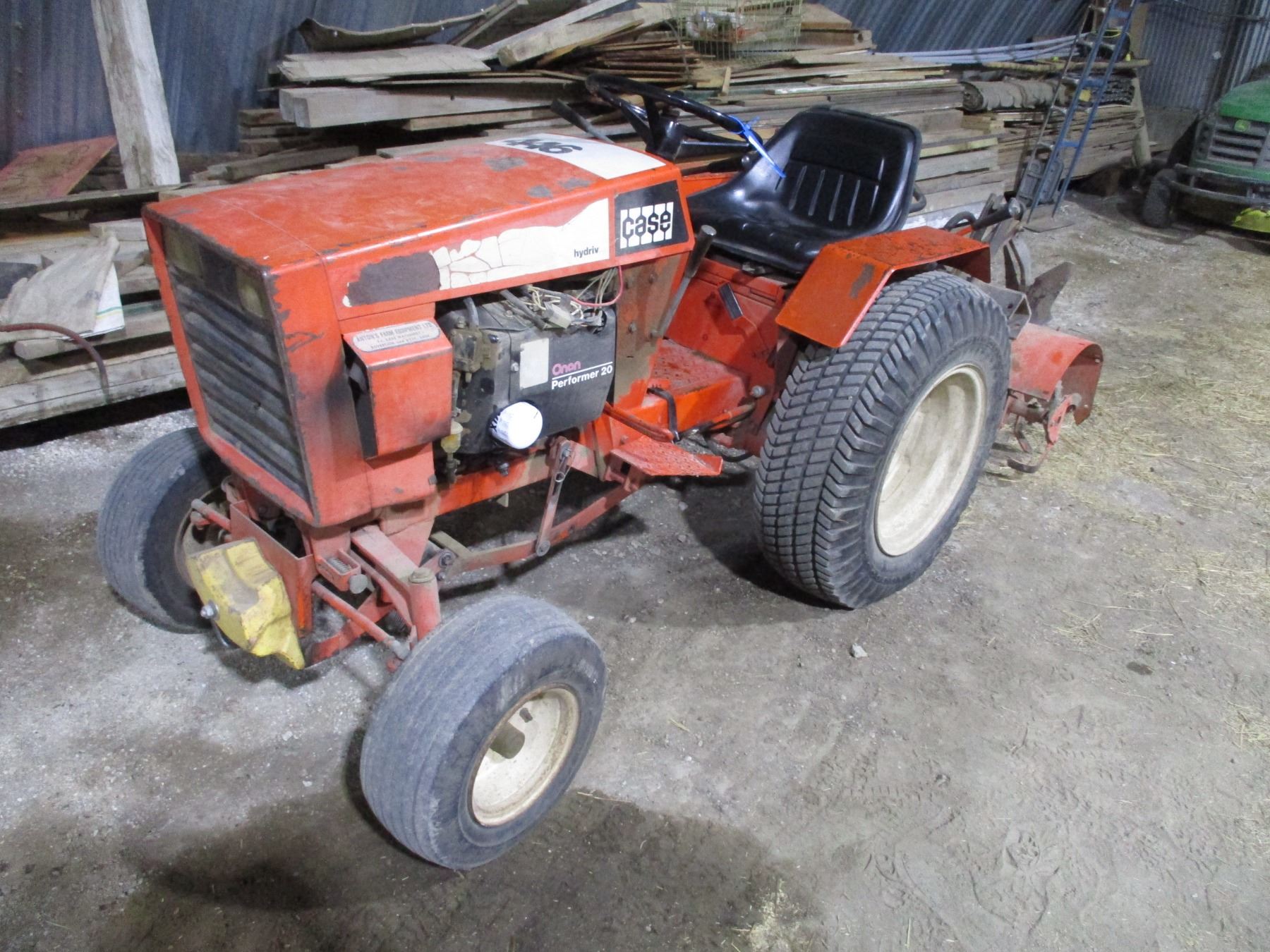 Case Garden Tractor 446 with Onan 20 Engine, Roto Tiller, Deck Mower ...