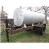 Image 2 : Water Tank 1000 IMP Gallon on Trailer Dual Tires on Back
