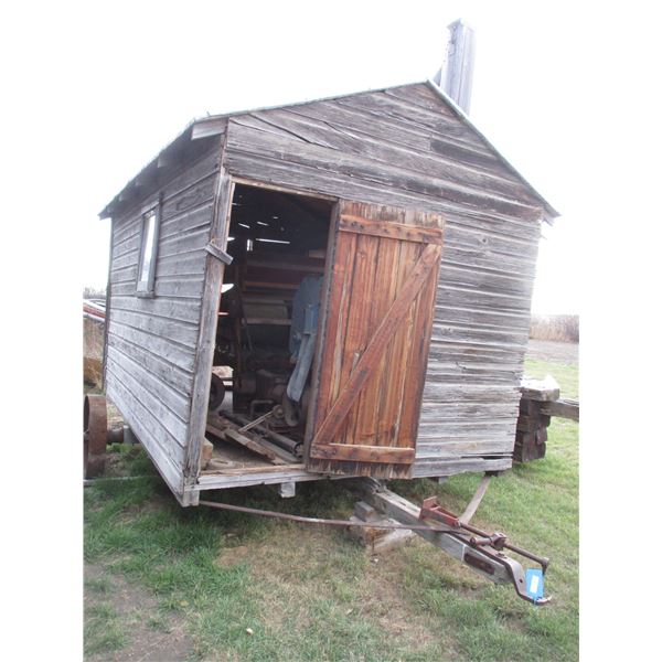 Seed Cleaning Plant (On a Broken Trailer) Hart Emerson- Winnipeg International Single Cylinder Gas M