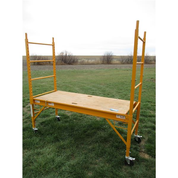 Princess Auto Scaffolding 6ft Yellow with wheels and Platform
