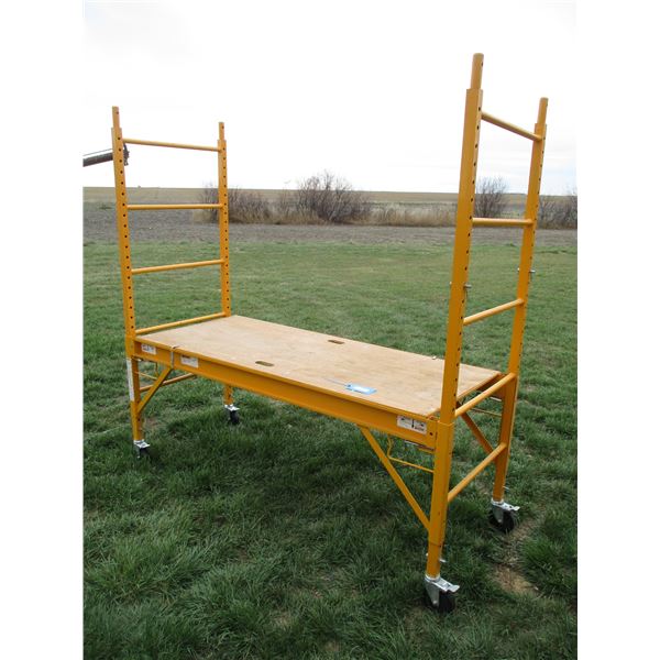 Princess Auto Scaffolding 6ft Yellow with wheels and Platform