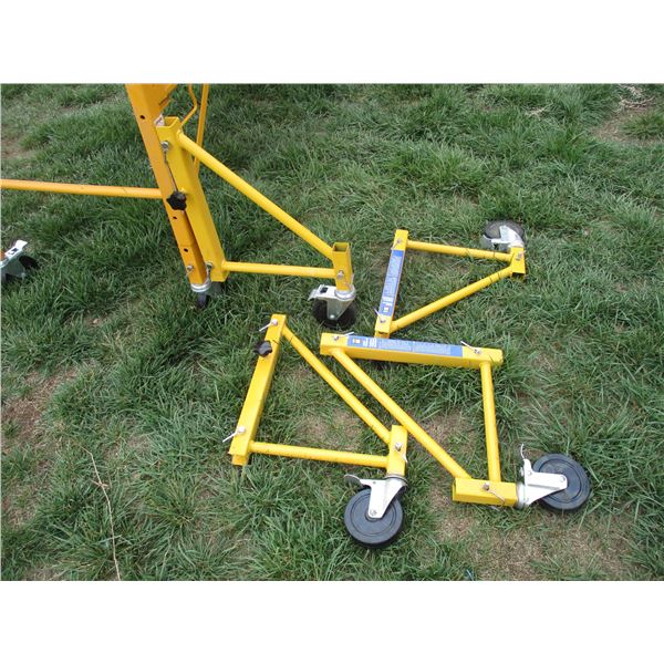 1 set of 4 Powerfist Stabilizing Legs w/ Casters for  Lots 127, 128, 129