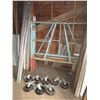 Image 1 : Scaffolding Blue (6) uprights, (6) Diagonals, (8) Wheels, (12) Pins