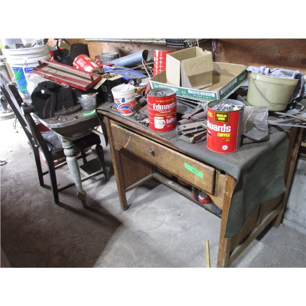 (2) Vintage Tables and Vise #6 Hamilton Canada