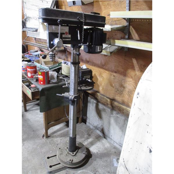 PowerFist Drill Press on Stand 16 Speeds with Machinist Vise
