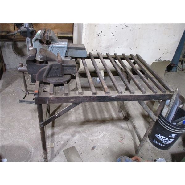Work Bench with Two Metal Vises 36x24"