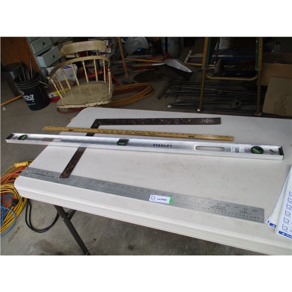Yard Stick, 4Ft Spirit Level, and Building Square