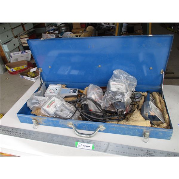 Vintage Automotive Ignition Tester, Points, Dwell, Power Timing Light, Pressure with Metal Case