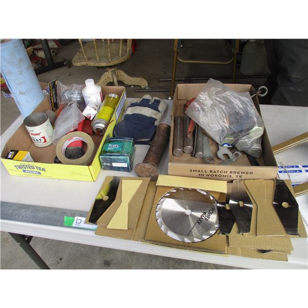 (2) Boxes Dado Blade, Load Binder, Chains
