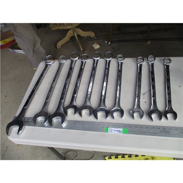 (10) Brico HD Combination Wrenches 1 1/4 to 2"