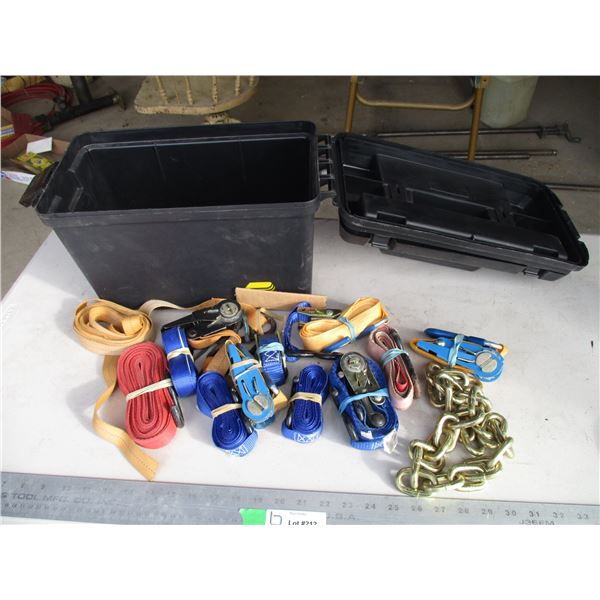Plastic Tool Box with Ratchet Straps Bodnarus Auctioneering