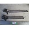 Image 1 : (2) Crescent Wrenches, Metric Size, Left Handed 38cm, 46cm